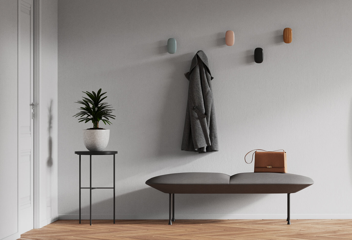 Perchero de pared de diseño minimalista Gemma de MiaCara • Cattus
